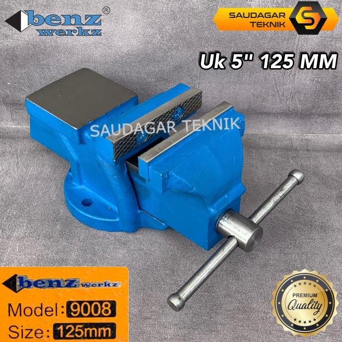 Ragum Catok Meja Besi 5Inch 5" Swivel Vice Table Benz 5 Inch