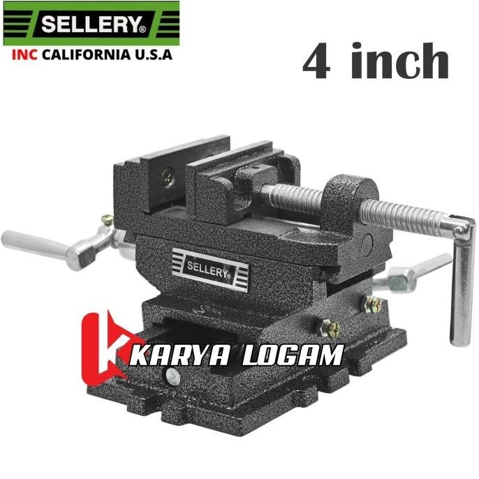 Catok Cross 4 Inch Sellery U.S.A Ragum Catok Silang Bor Meja Duduk