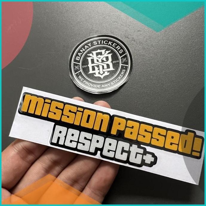 

Stiker Sticker Mission Passed Respect Cutting 8JVLZ4 sparepart