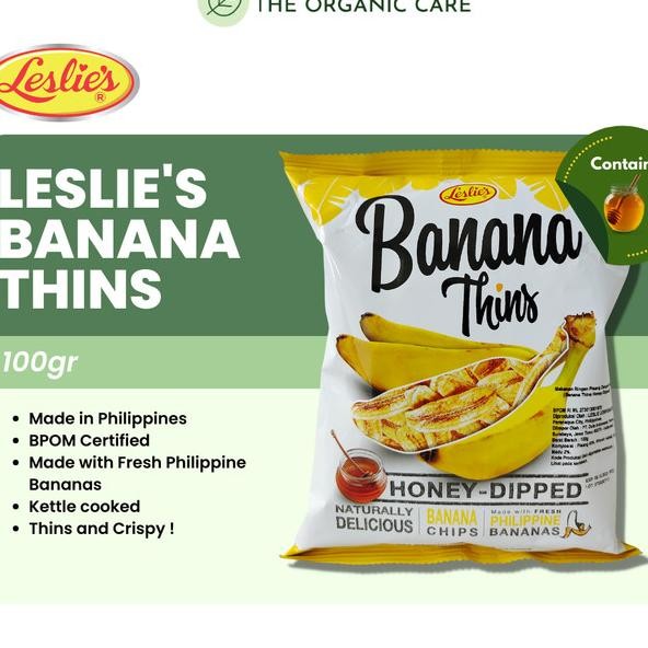 

Keripik Madu Leslies Banana Thins Natural Gurih No Preservatives