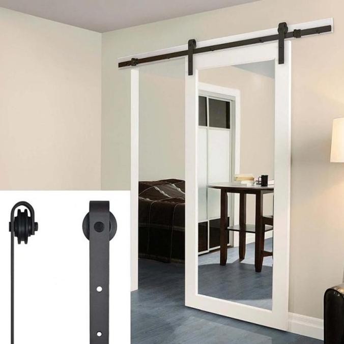 Rel Pintu Geser Industrial Barn Door Sliding Rel Pintu Sleding