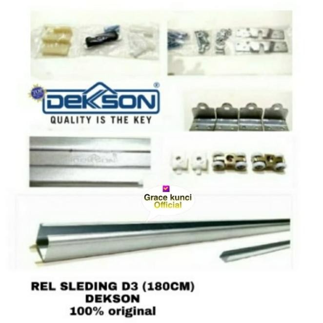 Rel Sleding Premium Ori Dekson D3 1.8M (180Cm) / Rel Pintu Geser 1.8M