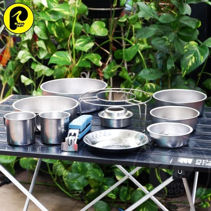 READY set alat masak camping 210 cooking set dan kompor 10 in 1