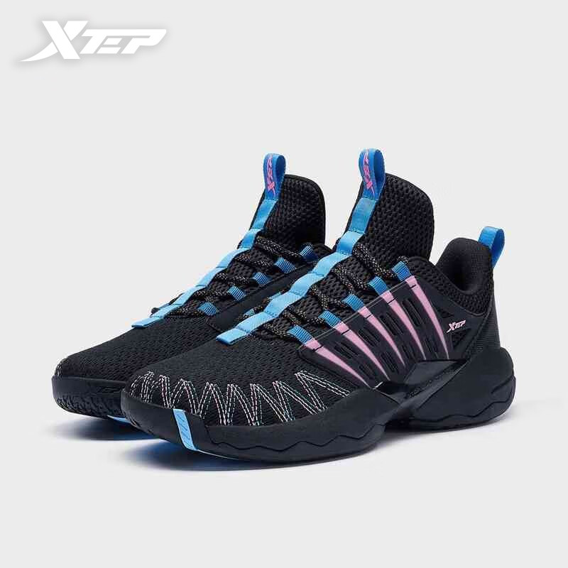 Sepatu Basket Pria XTEP Atasan Tinggi Bertali Nyaman Pembungkus Tahan Aus Peredam Kejut |72AF21EA|
