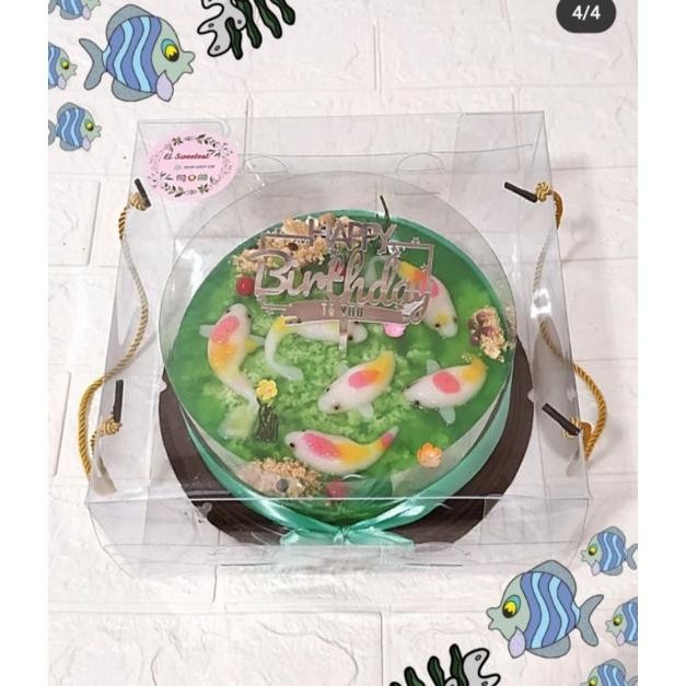 

TERLARIS Hampers puding lumut ikan koi/hamper puding coconut pandan/kado ulang tahun/souvenir kado natal imlek lebaran idul fitri/ birthday cake/puding ultah murah/hantaran et-98