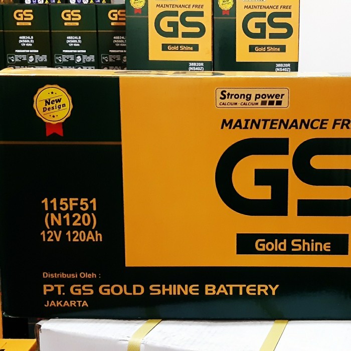 AKI KERING GS MF N120 12V 120AH untuk Alat Berat Genset Kapal Truk