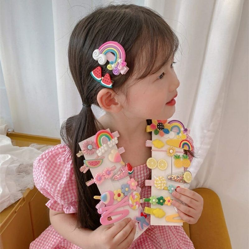 Set jepit rambut anak jepit impor 1 set 14 pcs