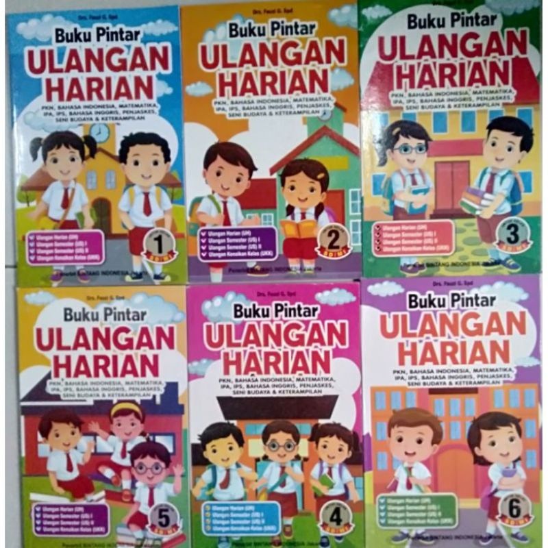 

Buku Pintar Ulangan Harian Anak SD Kelas 1-6 Disertai Kunci Jawaban / Buku Soal Ulangan SD