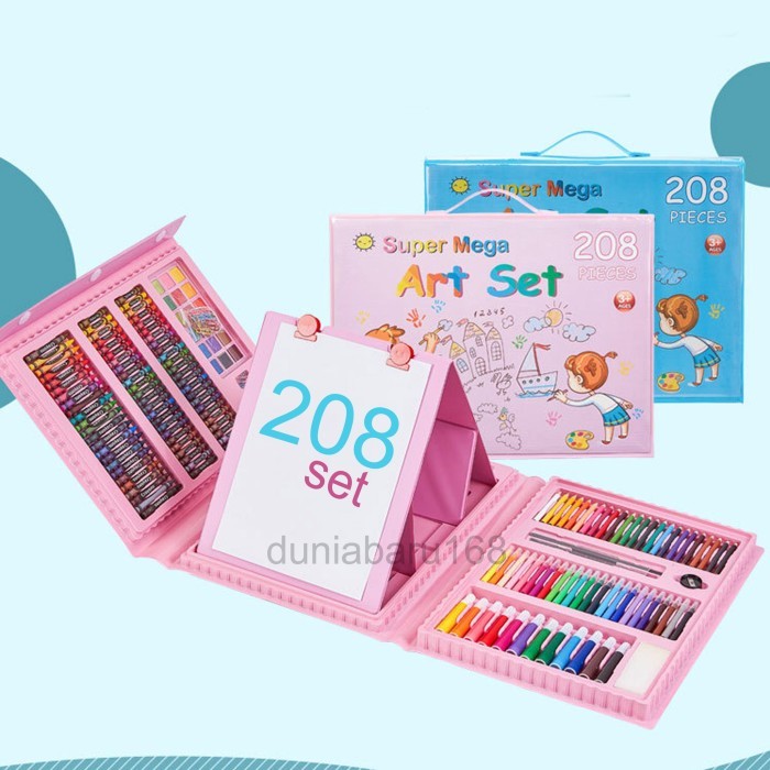 

Vee Crayon Set Anak Sekolah 208Pcs/ Perlengkapan Mewarnai Lengkap 208Set