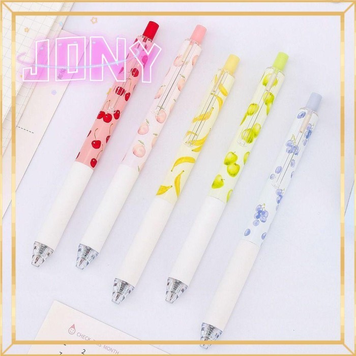 

Vee Jony 6Pcs /Set Pena Gel Perlengkapan Kantor Sekolah Alat Tulis Press