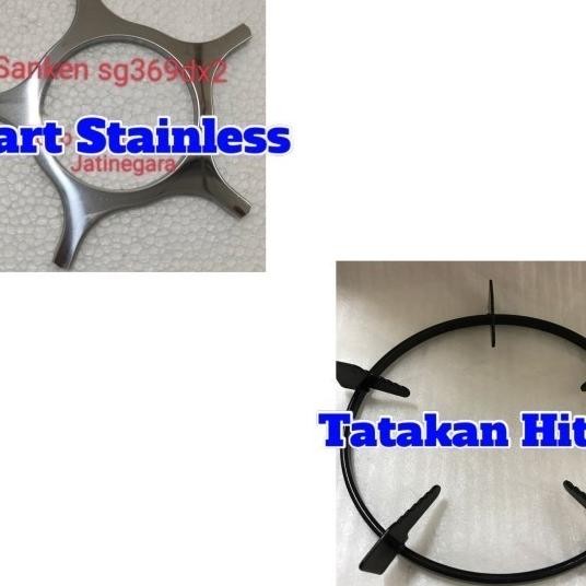 Tatakan Tungku Kaki 5 Tatakan Stainless Sanken Kompor Sg369Dx2 Sg 369