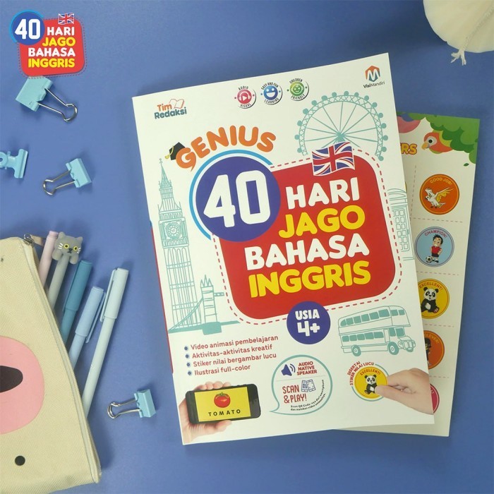 

Bana Buku Anak Genius 40 Hari Jago Bahasa Inggris Ziyad Books Bonus Stiker
