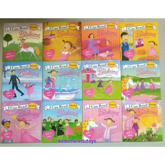 

Bana I Can Read Phonics - Pinkalicious Series ( 12 Books), Buku Import Anak