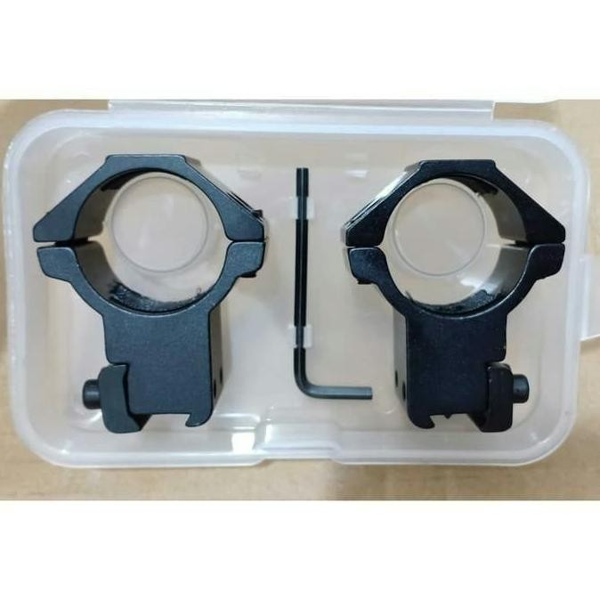 Mounting OD 30 mm / Mounting Tinggi Double Baut Teleskop Tube 30