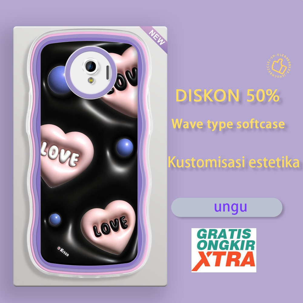 Samsung J2 J7 Prime Pro J7 2015 Core NXT J5 Pro 4G 2017 J3 2016  Casing Ponsel  Love icon 3D  warna-