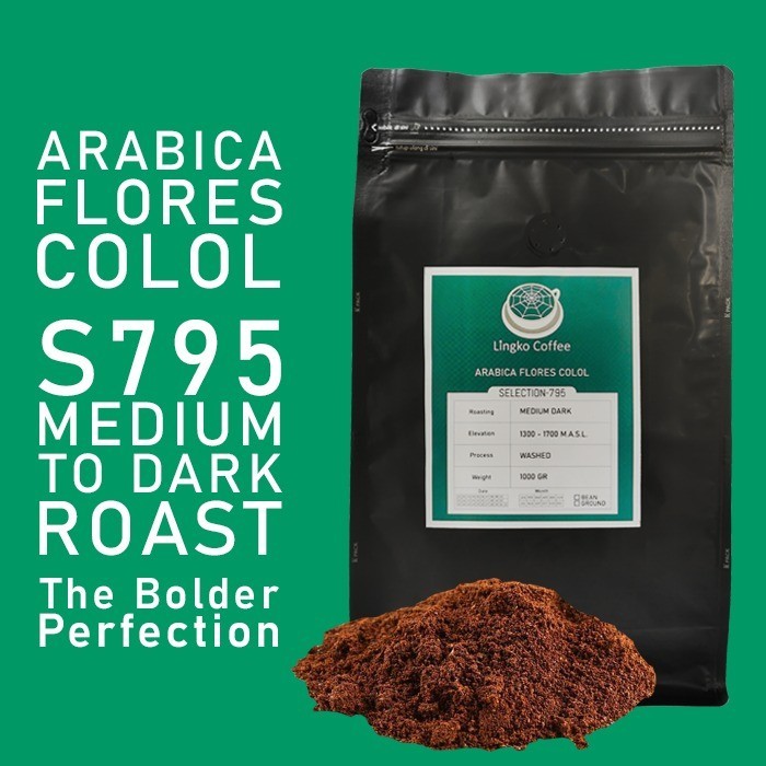 

Kopi Arabika Arabica Flores Manggarai Colol Medium Dark 1Kg Bubuk