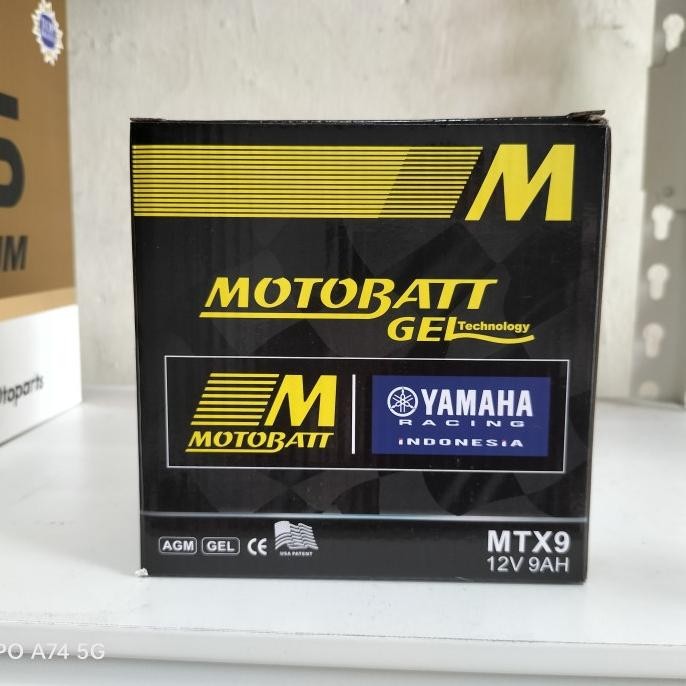 Aki Motor Bajaj Pulsar 180 Motobatt Mtx9 Aki Kering/Aki Gel