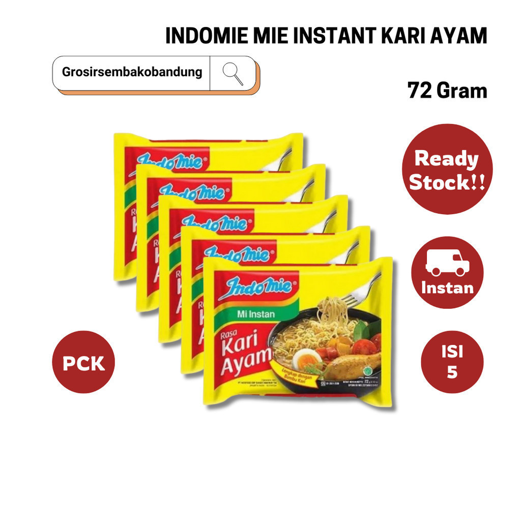 

INDOMIE MIE INSTANT KARI AYAM PCK 72g - 5 Pcs - Kota Bandung