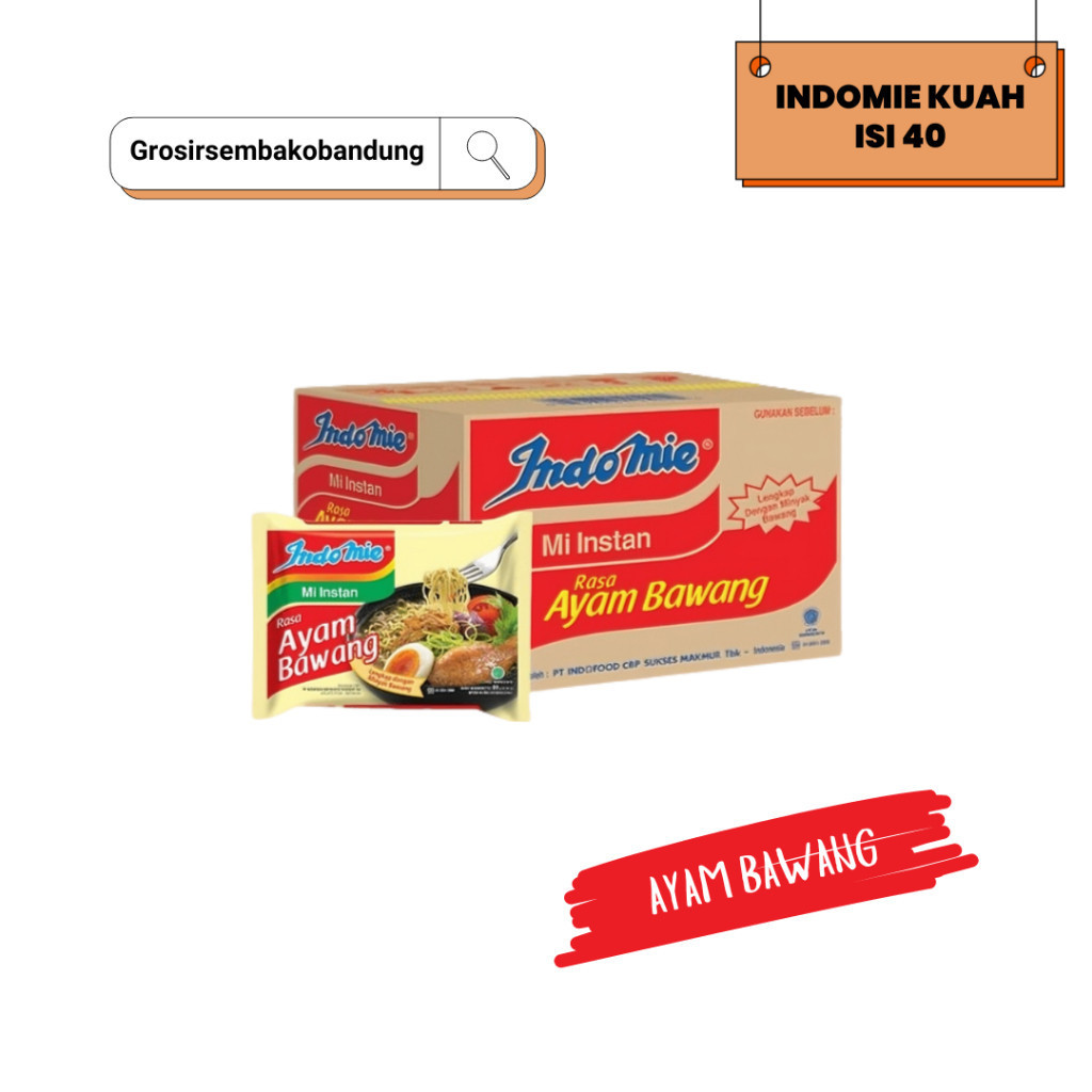 

INDOMIE MIE INSTANT AYAM BAWANG PCK 69g - 1 Dus - Kota Bandug