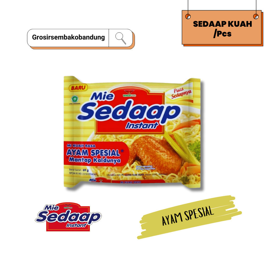 

SEDAAP MIE MIE INSTANT AYAM SPESIAL PCK 69g - 1 Pcs - Kota Bandung