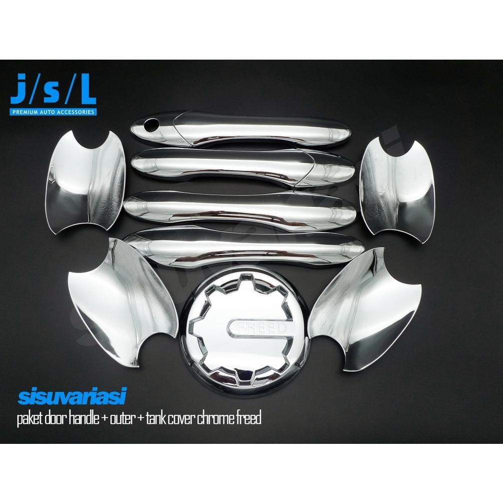 Racun Shopee Honda Freed Aksesoris Jsl Paket Tank Cover Handle Outer Mangkok Pintu Nld-1419