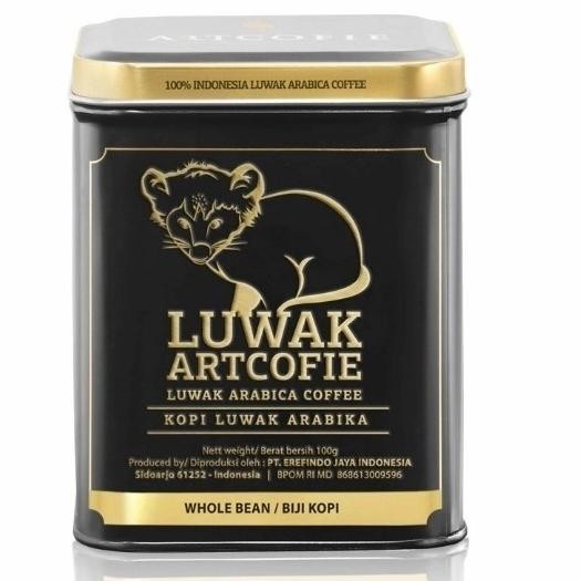 

Artcofie Kopi Luwak Arabica Tin Box Whole Bean 100Gr |Biji Kopi