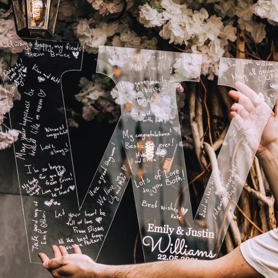 

Wedding Guest Book Acrylic Sign - Buku Tamu akrilik Unik Ter