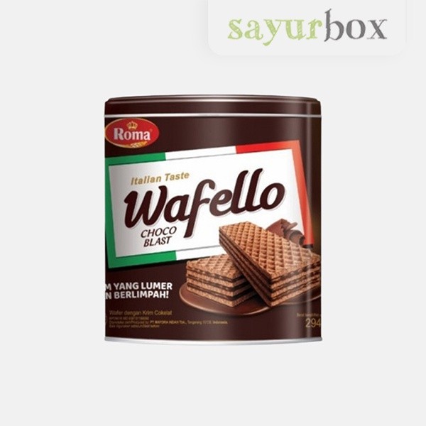 

Roma Wafer Wafello Choco Blast Kaleng 234 gram Sayurbox