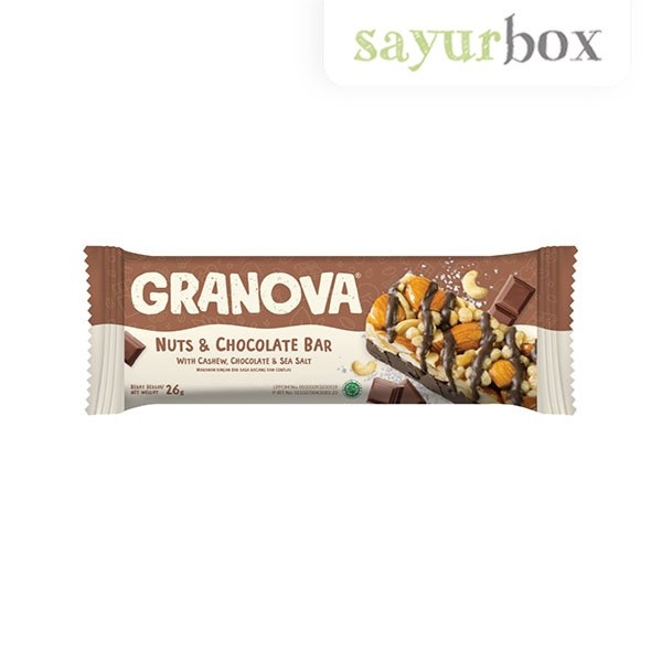 

Granova Snack Bar Nuts & Chocolate 26 gram Sayurbox