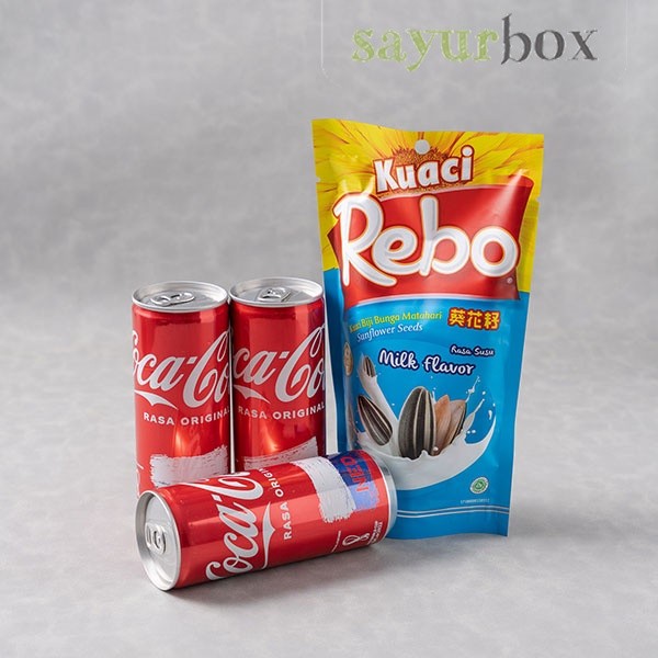 

Bundling - Coca Cola Kaleng 3x250ml + Rebo Kuaci Milk 1x150gr Sayurbox