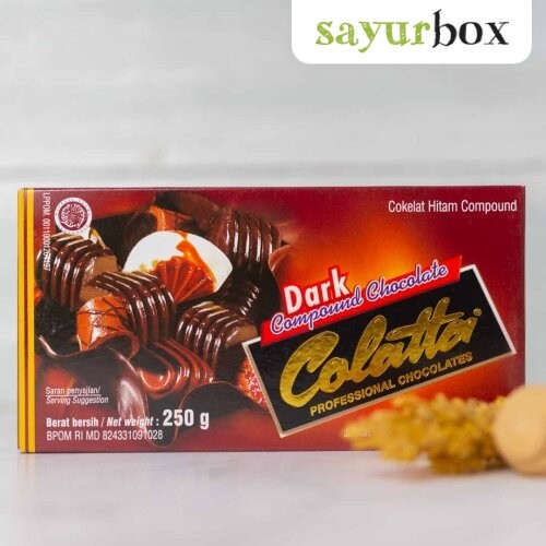 

Colatta Cokelat Compund Dark 250 gram Sayurbox