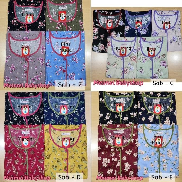 Daster Katun Sabata Pretty Girl / Daster Busui Bumil / Baju Tidur