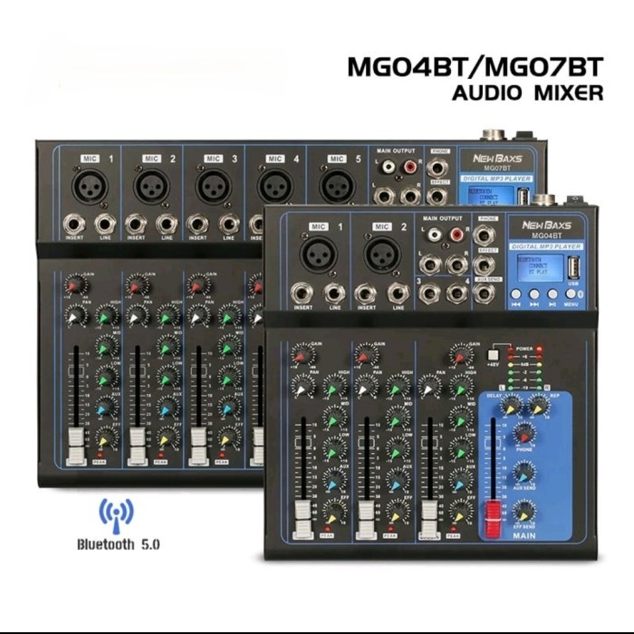 MIXER AUDIO PROFESIONAL MG04BT MG07BT 4/7 Channel Mixer Audio