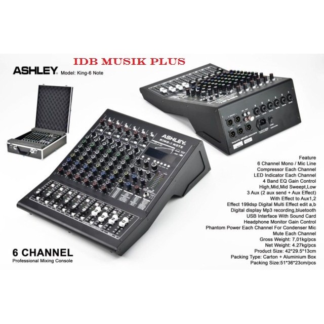 Mixer 6 Channel Ashley King6 Note King 6 Note Original Ashley