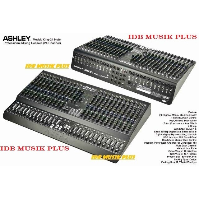 Mixer 24 Channel Ashley King24note King 24note King24 note Original