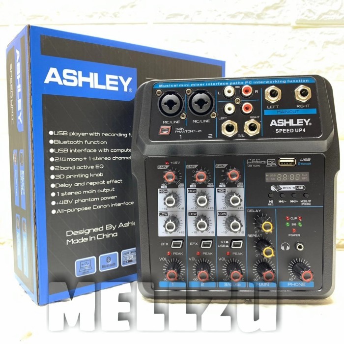 Mixer Ashley Speed Up 4/6 Effect Delay - Bluetooth - USB Recording