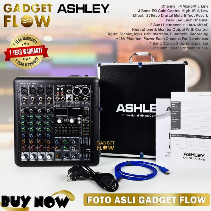 Mixer Soundcard Recording Audio Interface Ashley SMR-4 SMR 4 ORIGINAL