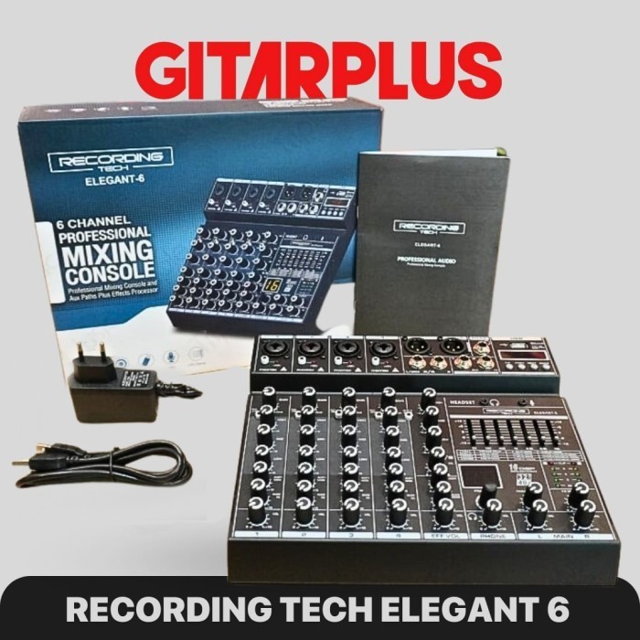 RECORDING TECH ELEGANT 6 - MIXER 6 CHANNEL PODCAST RECORDING KARAOKE