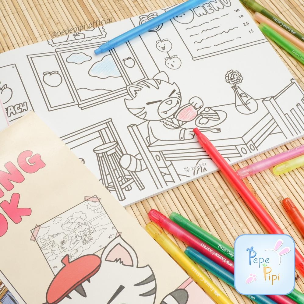 

QV21 Buku Mewarnai Centle A4 25 Lembar Coloring Book Centle Drawing Book untuk Anak Sekolah Buku Gambar Menggambar Viral