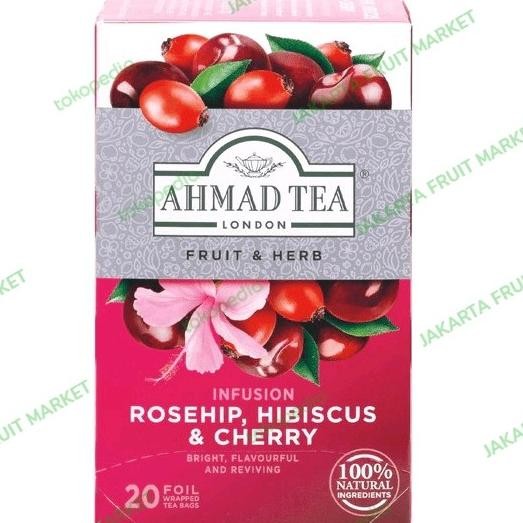 

READY STOCK (TEH) AHMAD TEA ROSEHIP, HIBISCUS & CHERRY 40GR !!!!!