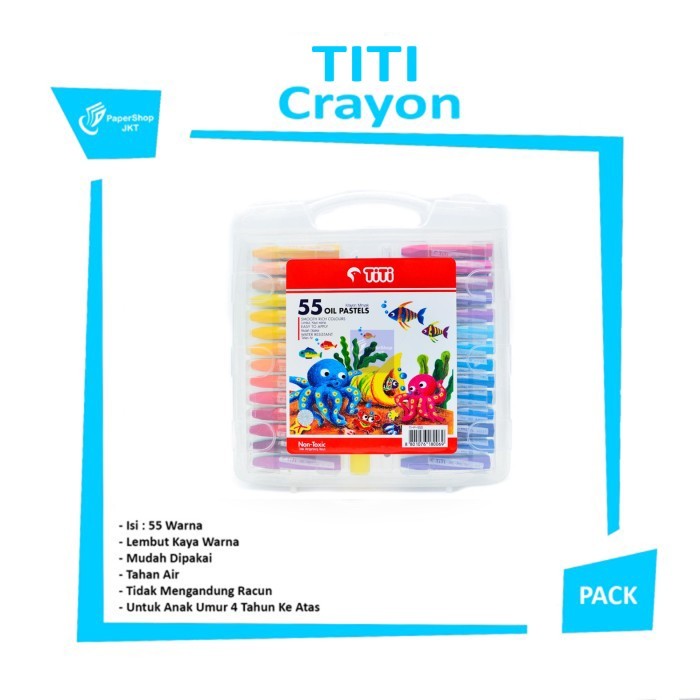 

Sale Grosir!!! Titi Krayon Minyak 55 Warna / Crayon 55 Colors Oil Pastels