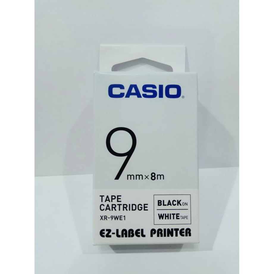 

CASIO EZ-LABEL PRINTER TAPE CARTRIDGE 9MM TIPE XR-9WE1 WANNA PUTIH ORIGINAL DAN TERPERCAYA