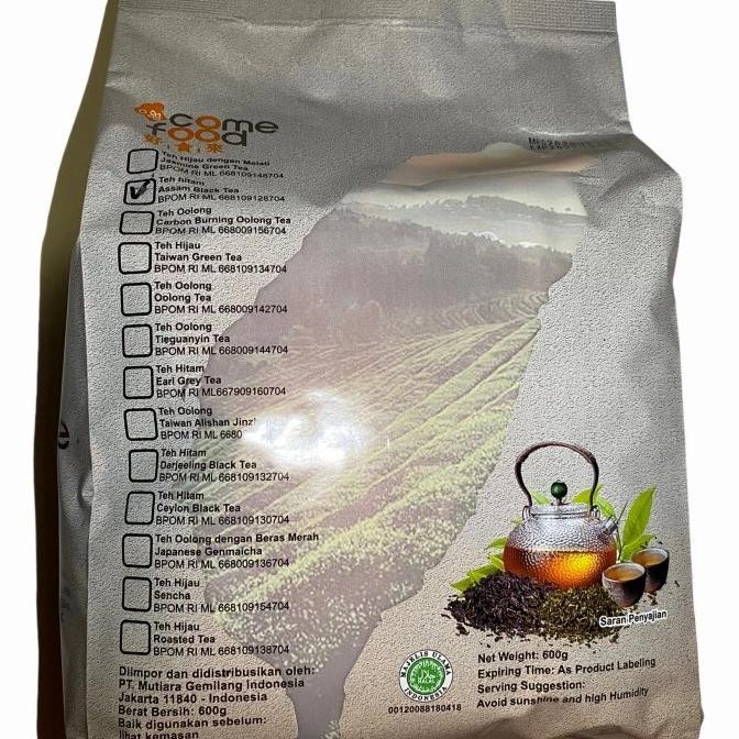 

TERBARU COME FOOD TEA LEAF 600GR TAIWAN / DAUN TEH BLACK GREEN JASMINE OOLONG !!!!!