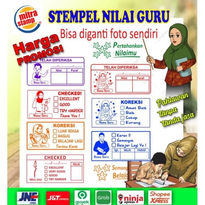

SALE Stempel Penilaian/Stempel Guru/Stempel Nilai Guru/Stempel Custom rt-4