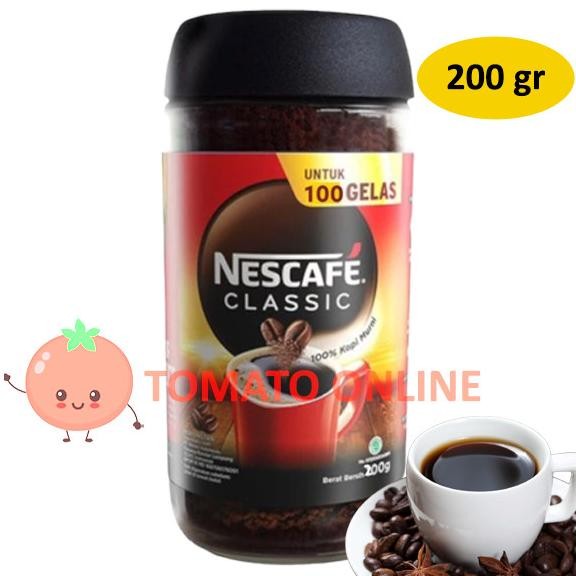 

Nescafe / Classic Kopi Instan Coffee Hitam Bla Robusta / 200 Gr Gram
