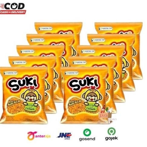 

Suki Stik Ala Jepang Rasa Ayam Kecap Renceng isi 10 15gr Siantar Top Snack Cemilan Anak