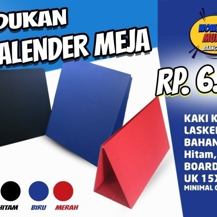 

Promo J_oo DUDUKAN TATAKAN KALENDER MEJA PLUSS LUBANG (untuk spiral) 21 X 15 CM Keren