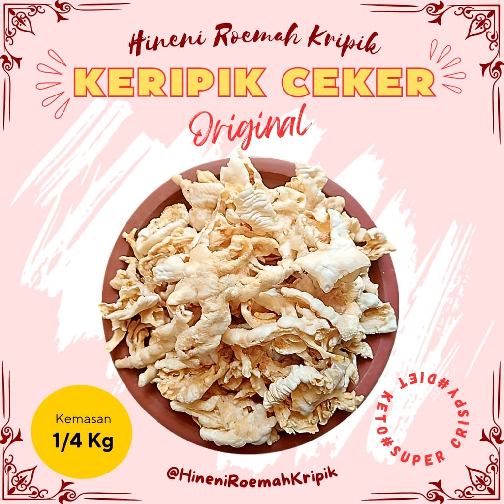 

250 gram KRIPIK CEKER MONZTER SUPER CRISPY ORIGINAL BAWANG