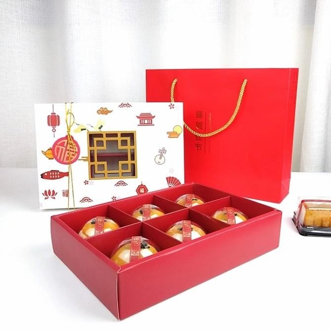 

Kotak Kue Bulan Mooncake Set 6 Box Packing Kue Mooncake Murah Grosir