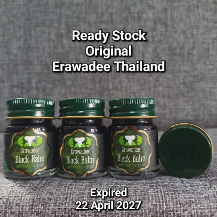 Erawadee Black Balm No. 66 Original Thailand ( Balsem Balsam Hitam )